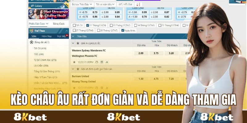 Kèo Châu Âu rất đơn giản và dễ dàng tham gia